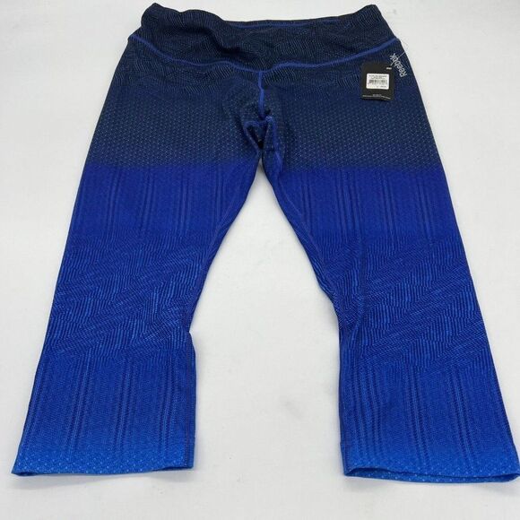 Reebok ombre blue capei tight fit leggings size large NWT - Picture 1 of 6